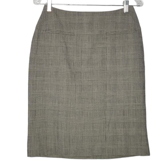 Herve Leger Glen Check Wool Blend Knee Length Skirt - Picture 1 of 7